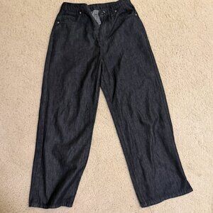 black thin pants
